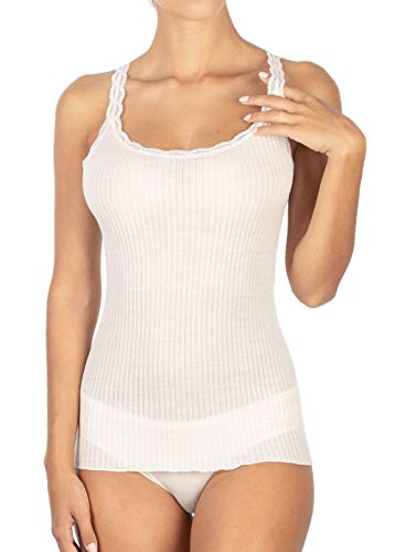 Egi Costine Spallina Sottile Micro Lana Canotta Donna Nero