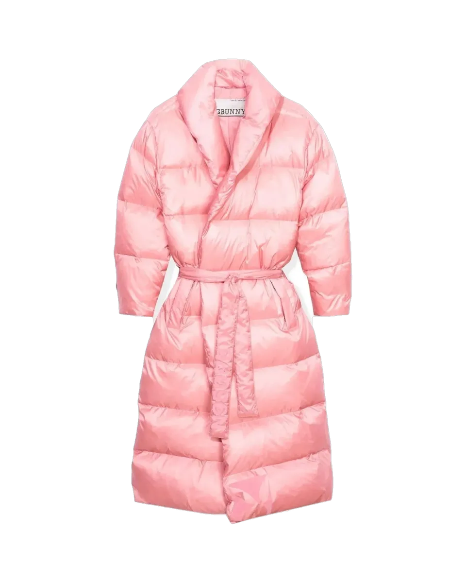Playboy Belted Long Puffer giacca lunga nera calda