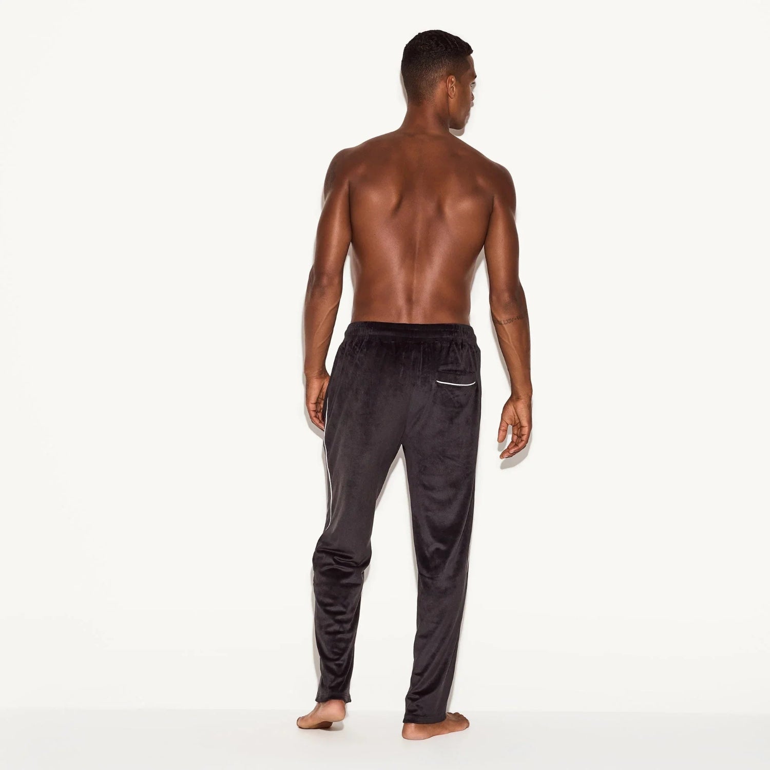 Playboy Velour Pant pantalone tuta uomo nero velluto morbido
