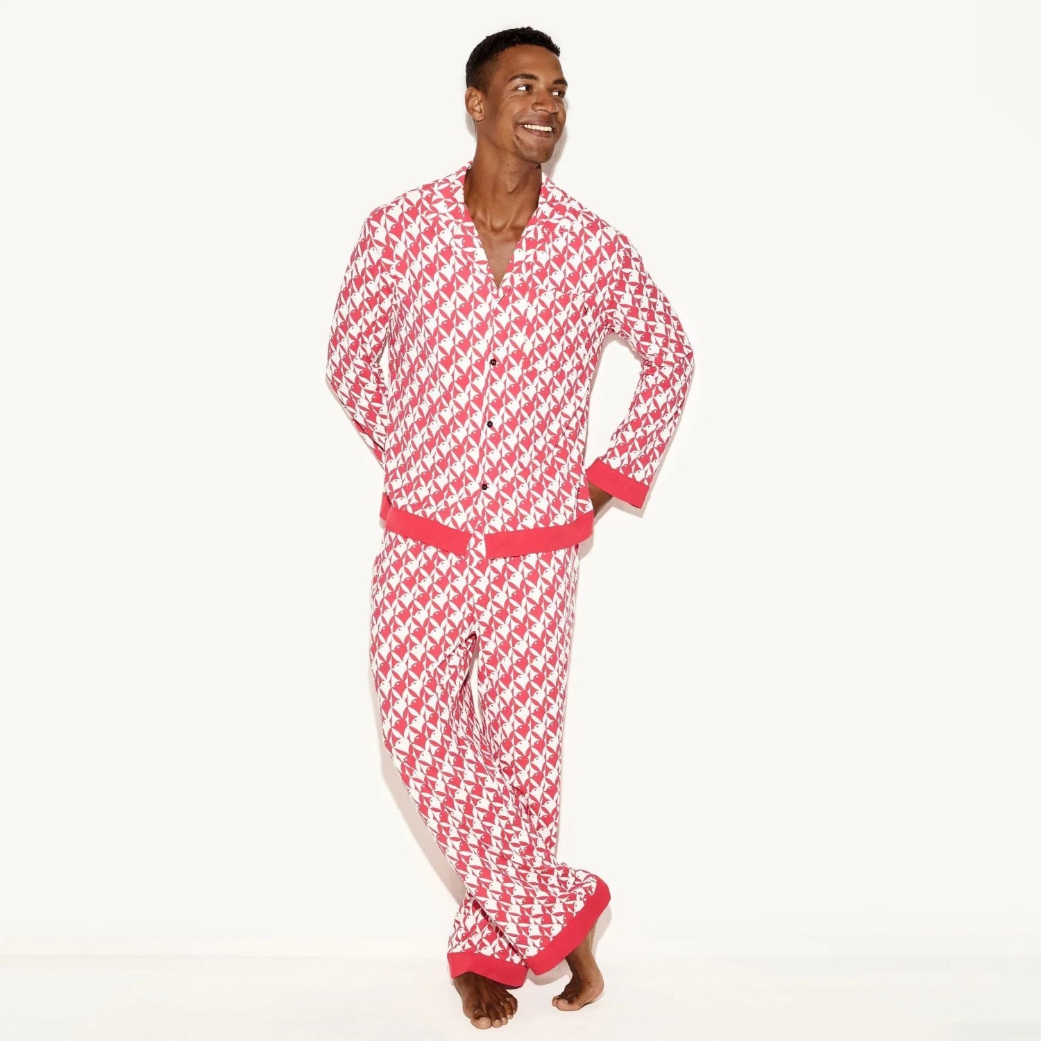 Playboy Classic pigiama uomo modal verde camicia-pantalone
