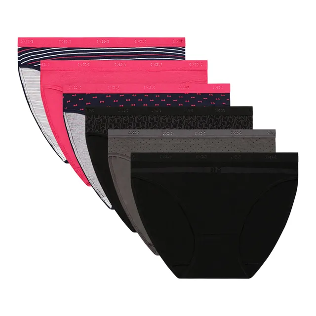 DIM Pockets Slip Donna x6 Cotone Multicolore