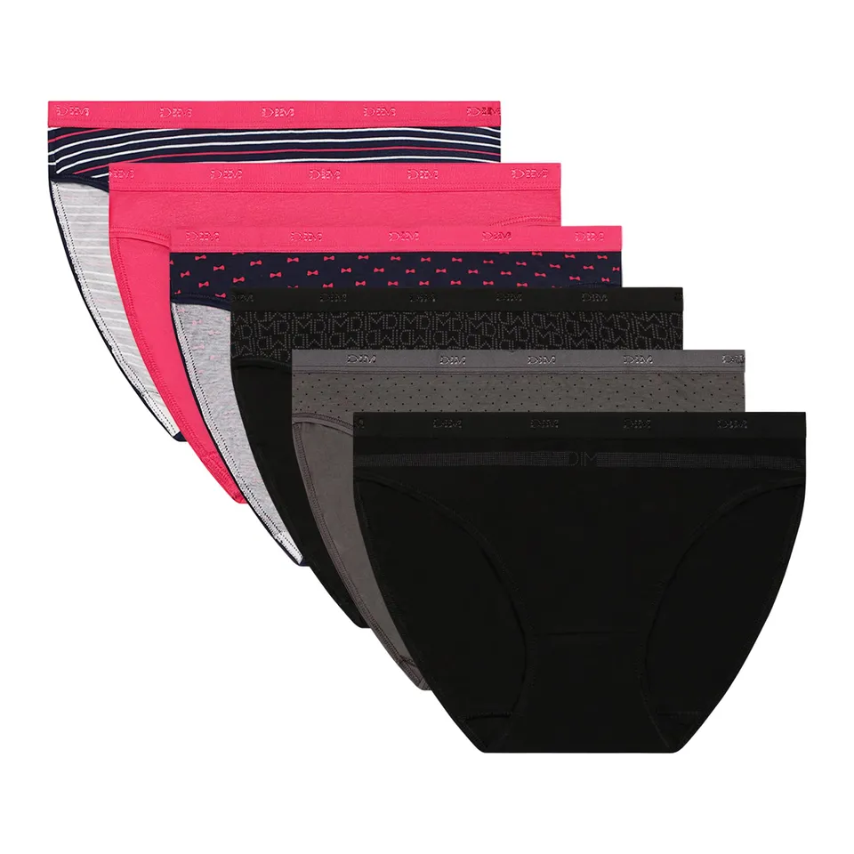 DIM Pockets Slip Donna x6 Cotone Multicolore