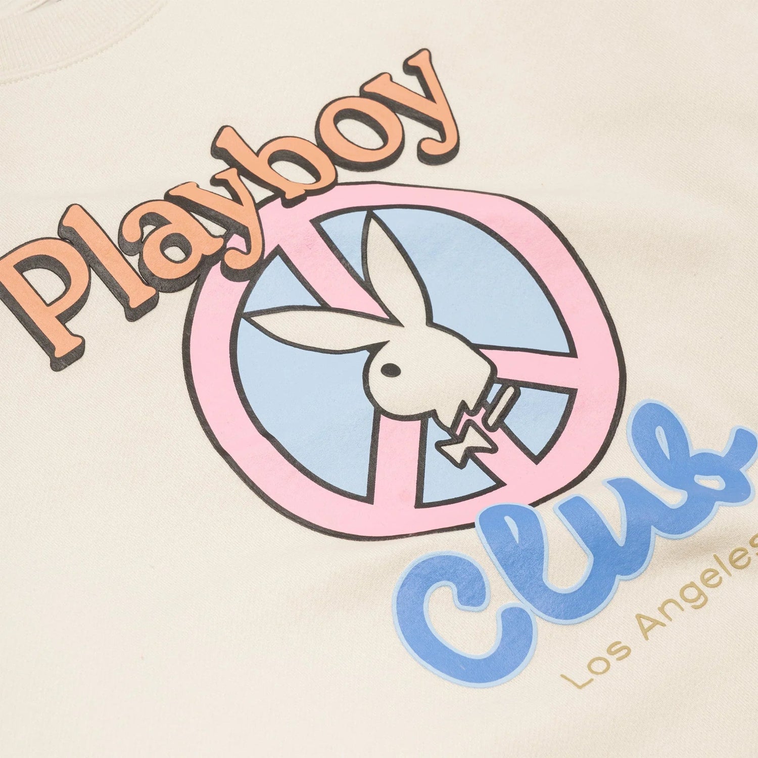 Playboy Smile Club felpa girocollo bone oversize