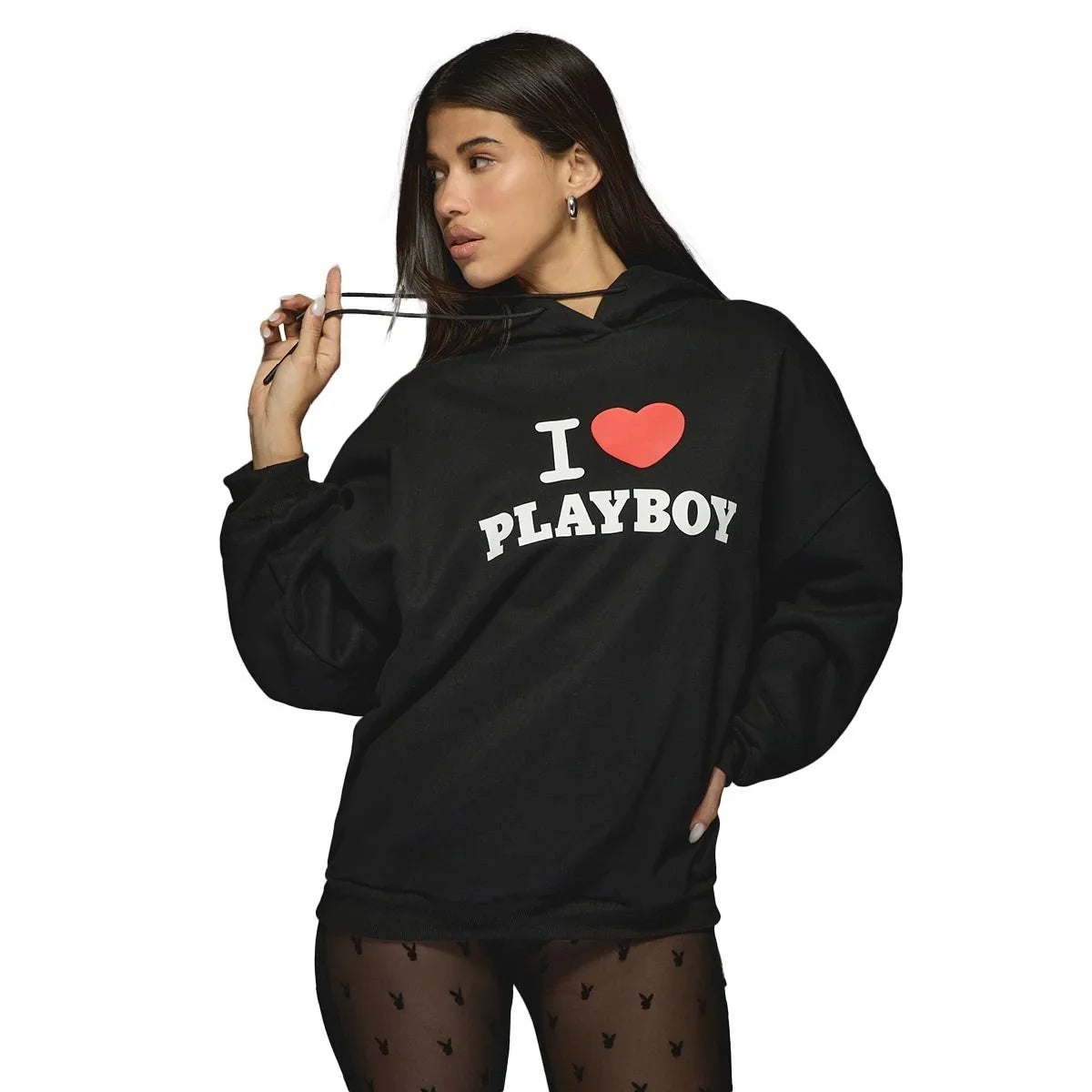 Playboy Missguided I Love Playboy felpa cappuccio casual