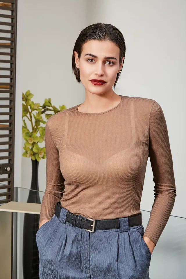 SUBLYME UltraNatural T-Shirt Manica Lunga cashmere