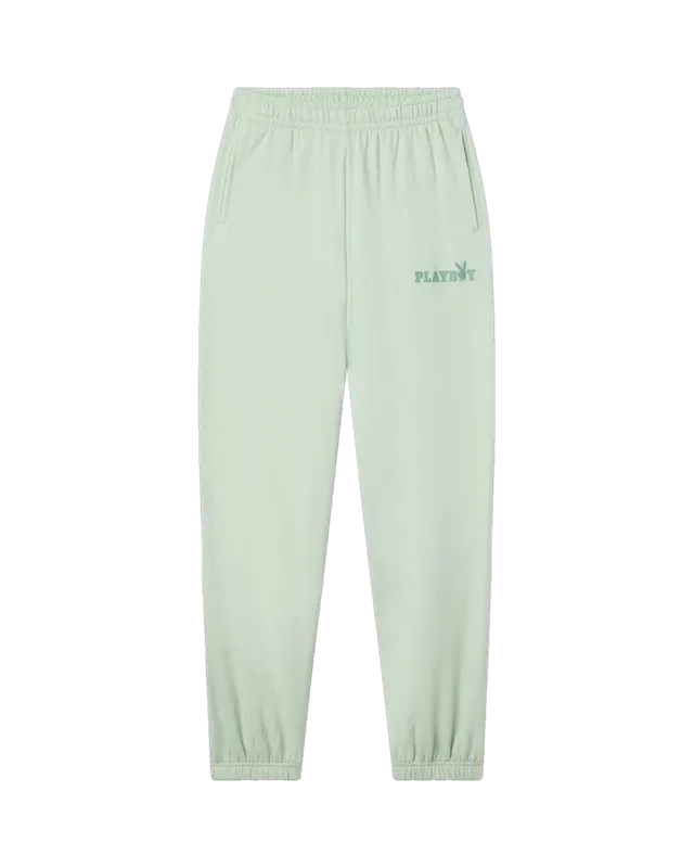 Playboy Classic Boyfriend pantaloni tuta donna verde menta