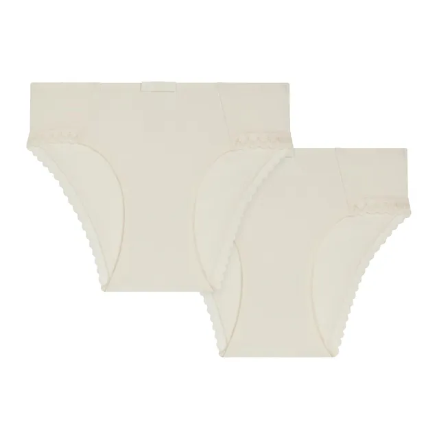 DIM Daily Coton slip bambina x2 10 anni avorio