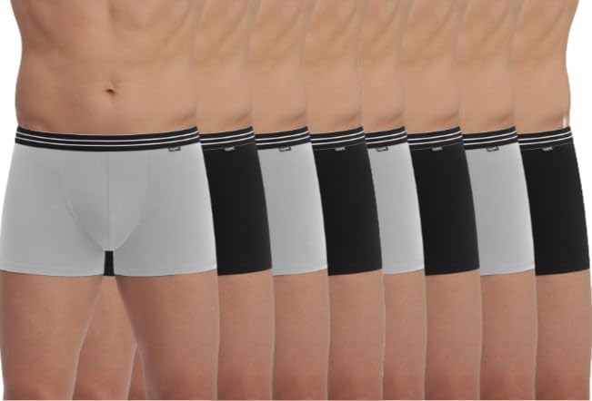 DIM Ecodim Boxer Uomo XL Nero 8 Pezzi Cotone Stretch