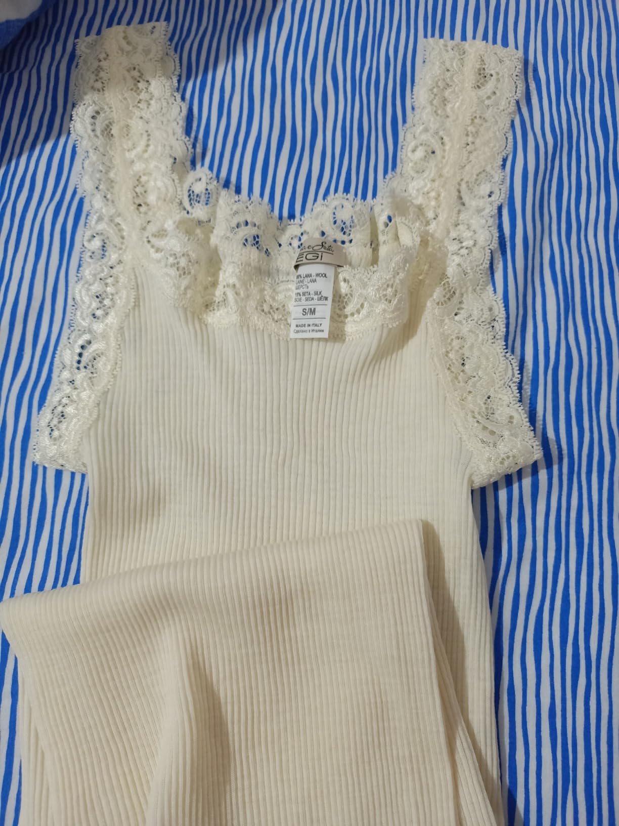Egi 1491 canottiera donna noce lana seta