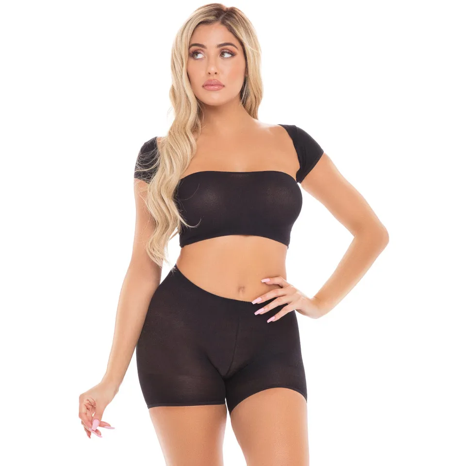 René Rofé On Your Mind completino shorts nero 3 pezzi