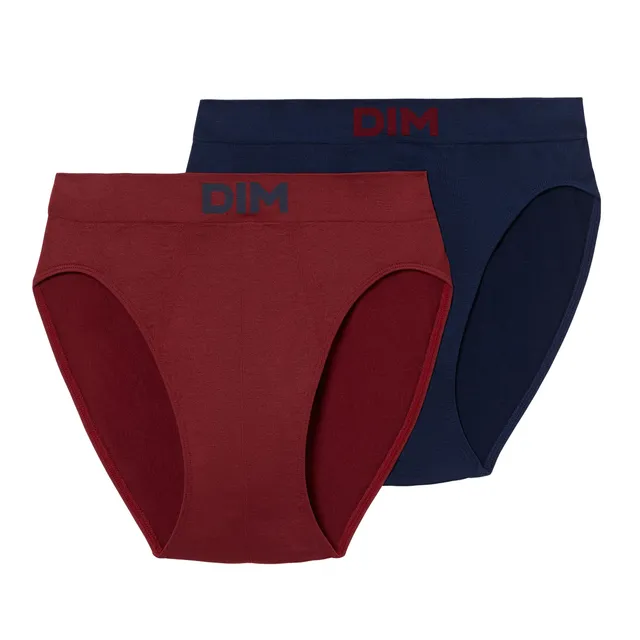 DIM Micro slip uomo S x2 rosso blu senza cuciture