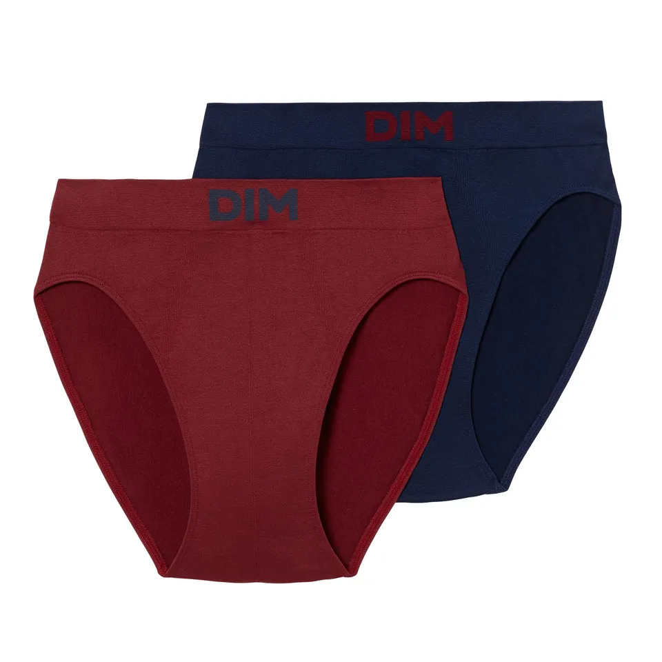 DIM Micro slip uomo S x2 rosso blu senza cuciture