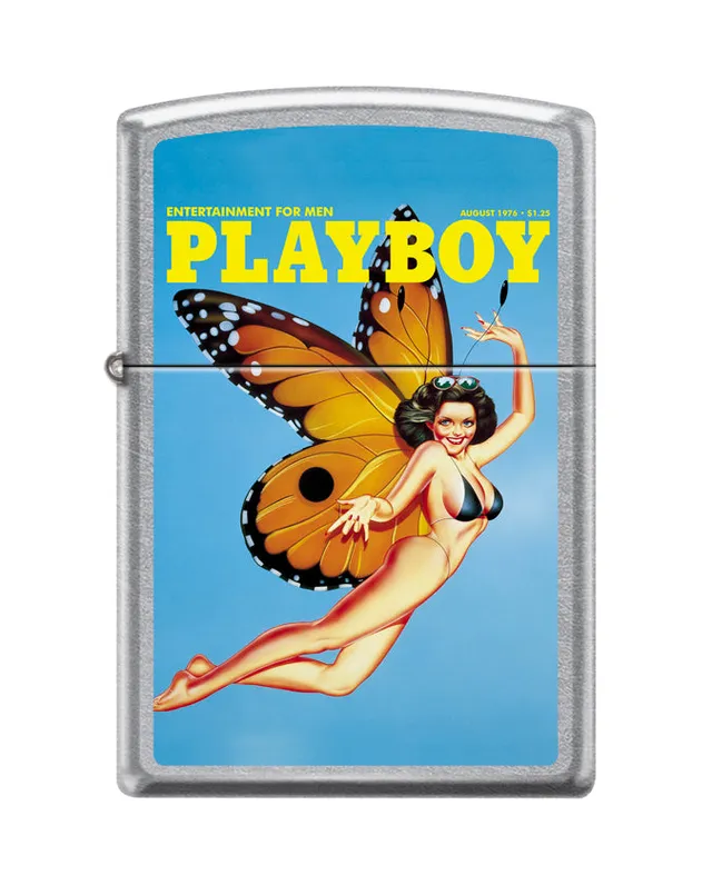 Playboy August 1976 Cover accendino argento antivento
