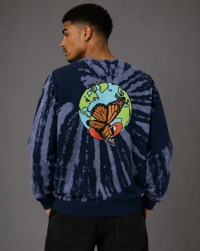 Playboy Au Naturel Tie-Dye felpa girocollo cotone