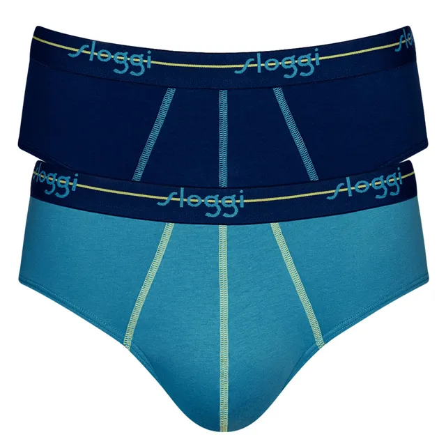 Sloggi Start Midi Slip Uomo 2 Pezzi Multicolore Tg 7