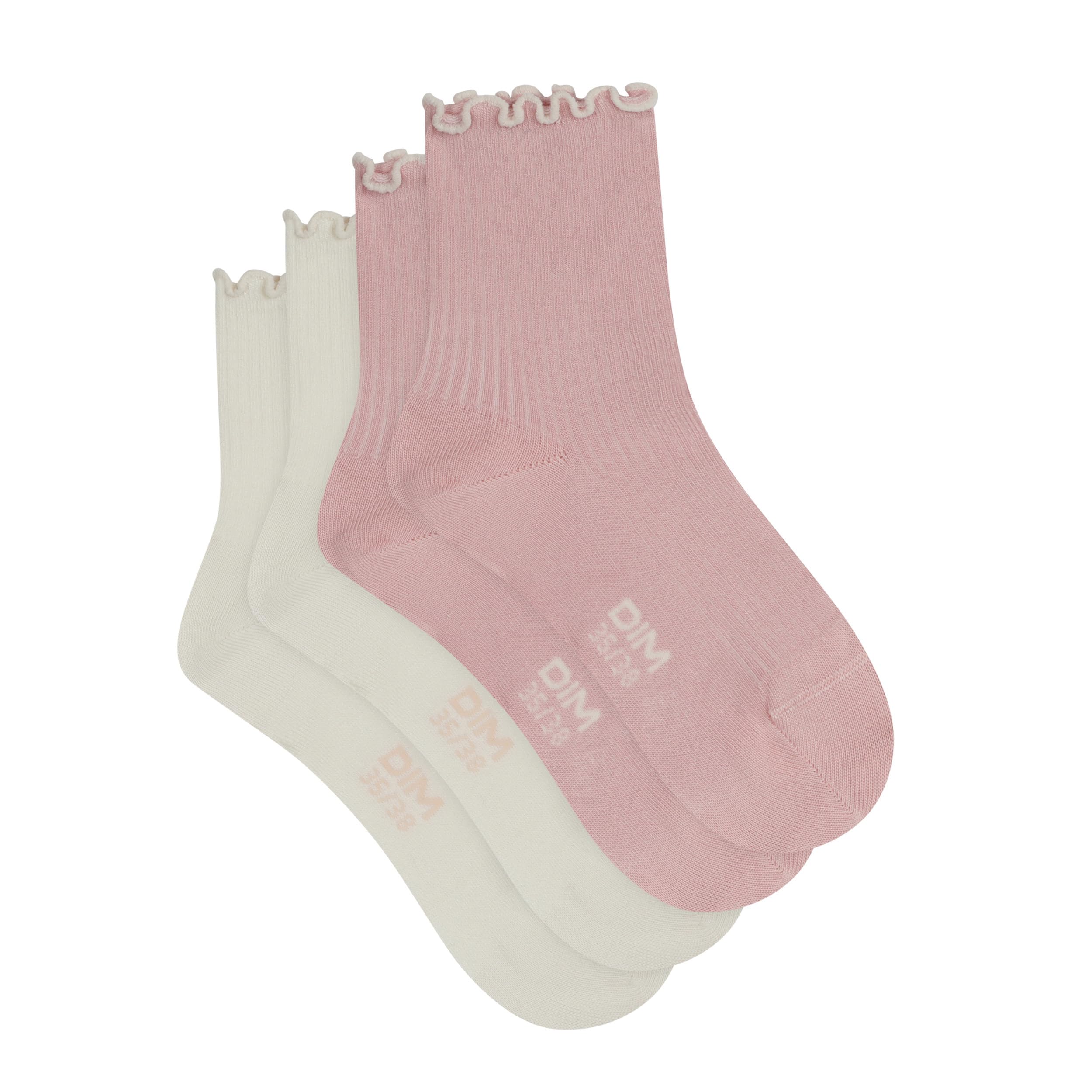 DIM Modal Volant calzini donna x2 morbidi