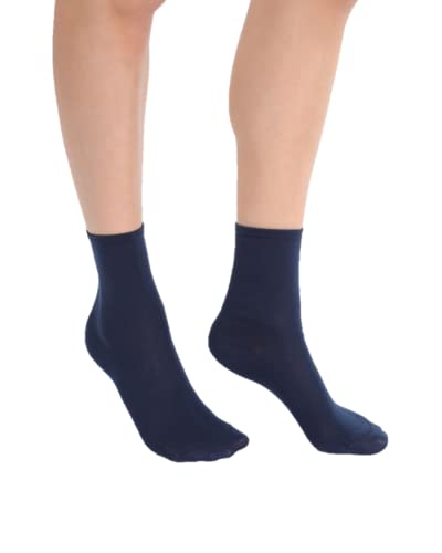 DIM Cotton Stretch Calze Donna x2 Blu Marino Cotone