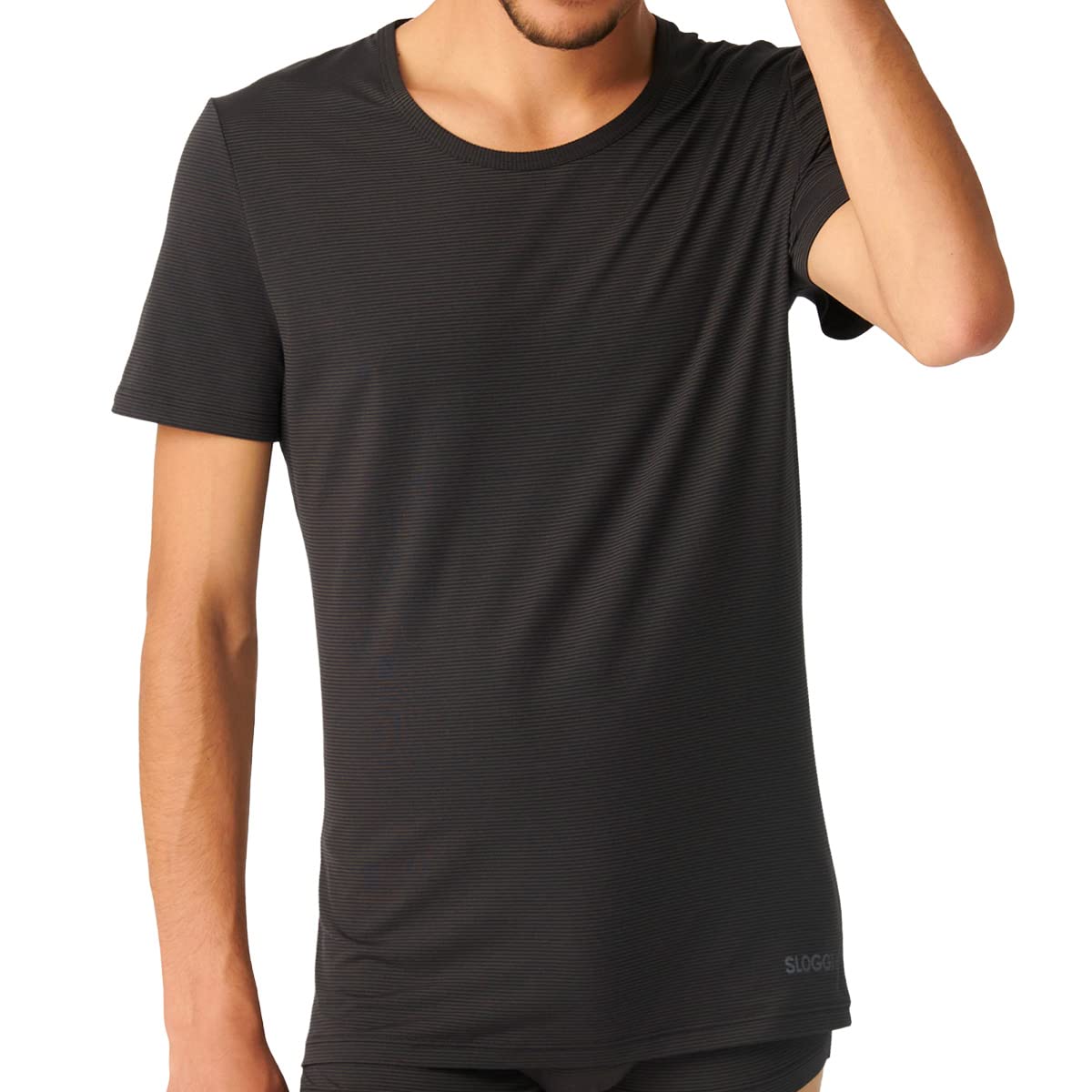 Sloggi Ever Cool O-Neck Maglietta Uomo Nero Leggera
