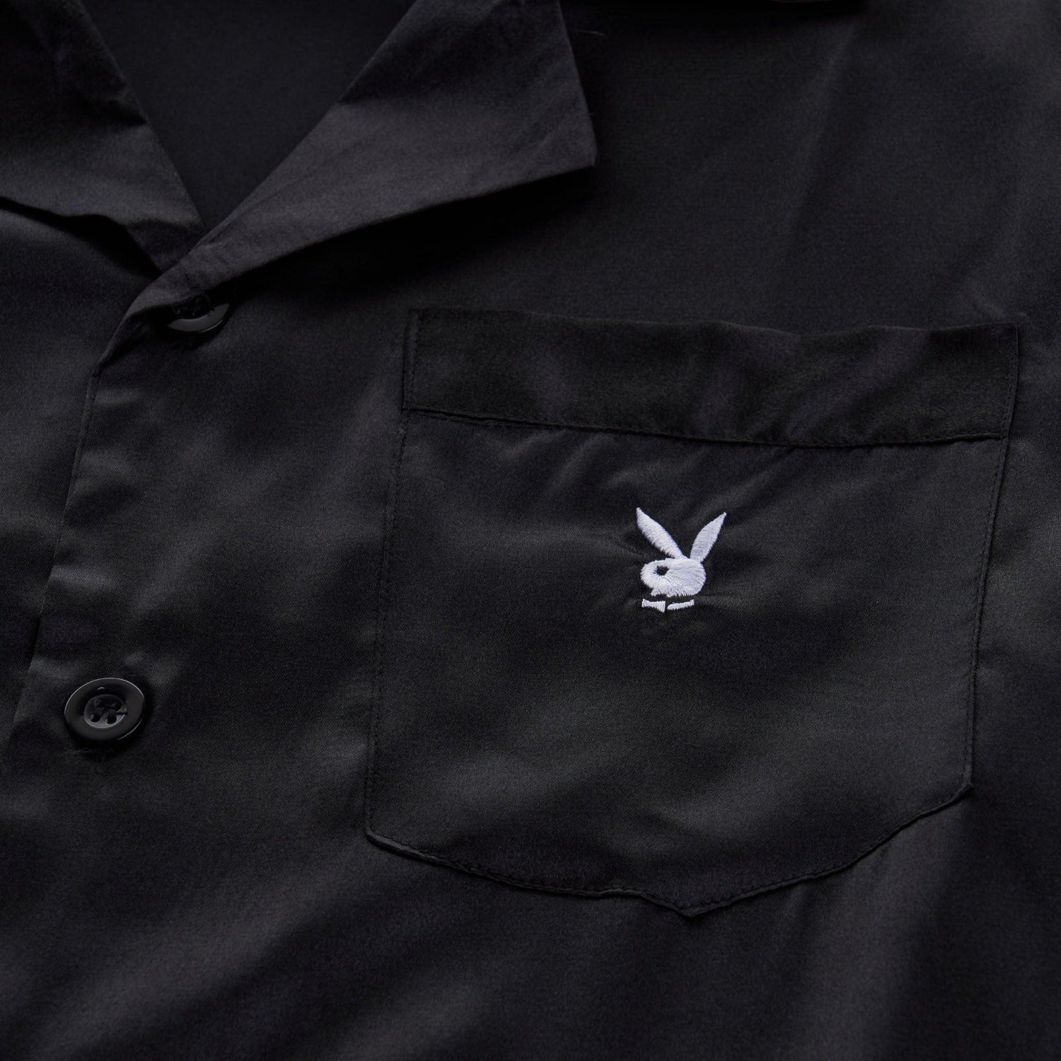 Playboy Satin Mansion set pigiama satin nero