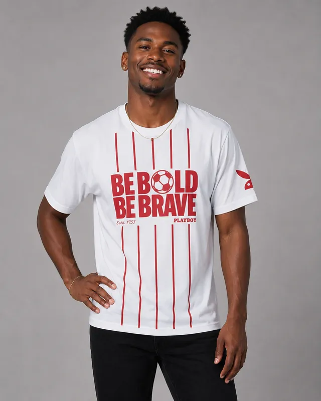 Playboy Be Bold Be Brave Jersey maglia bianca poliestere