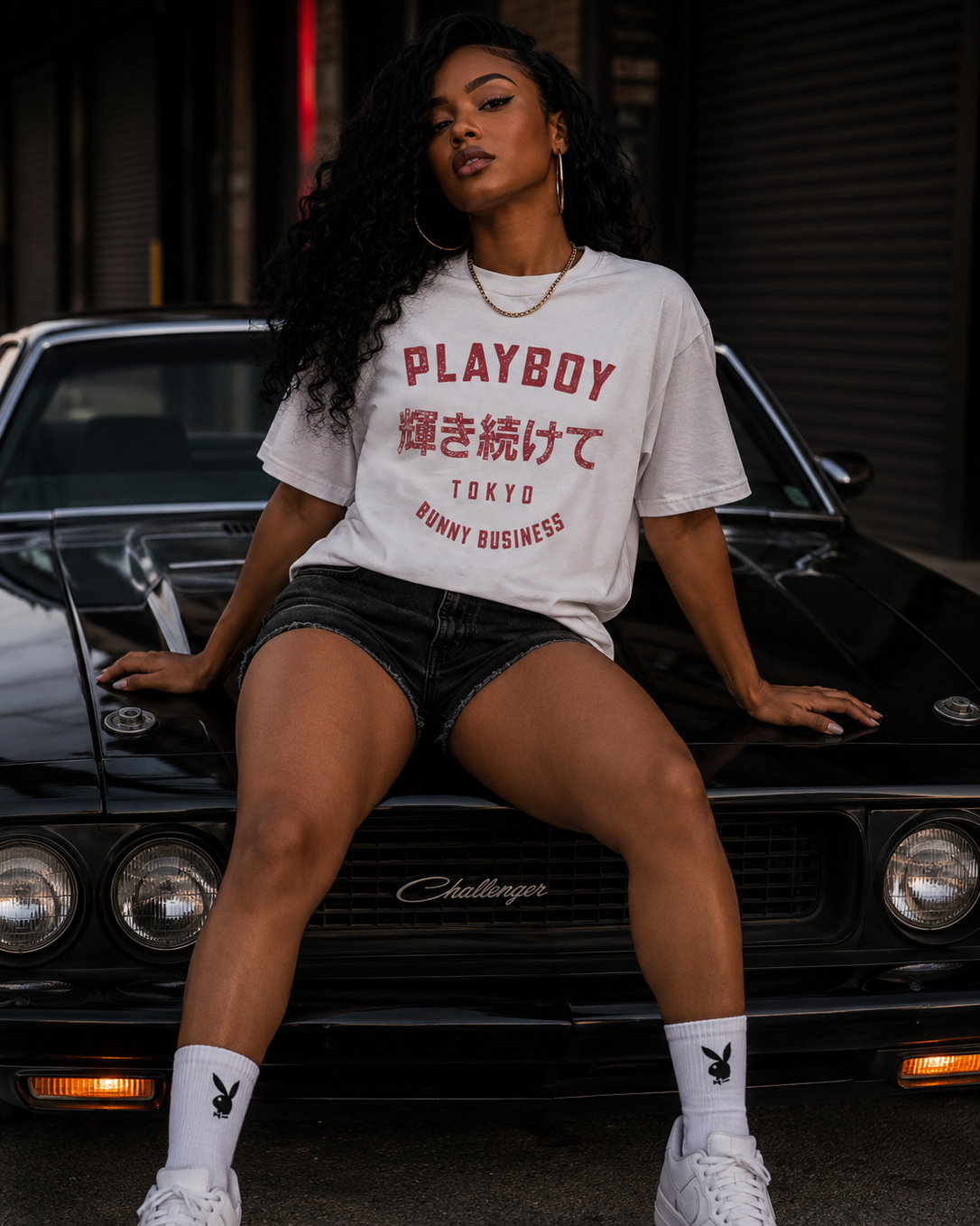 Playboy Tokyo Tee t-shirt bianca cotone unisex