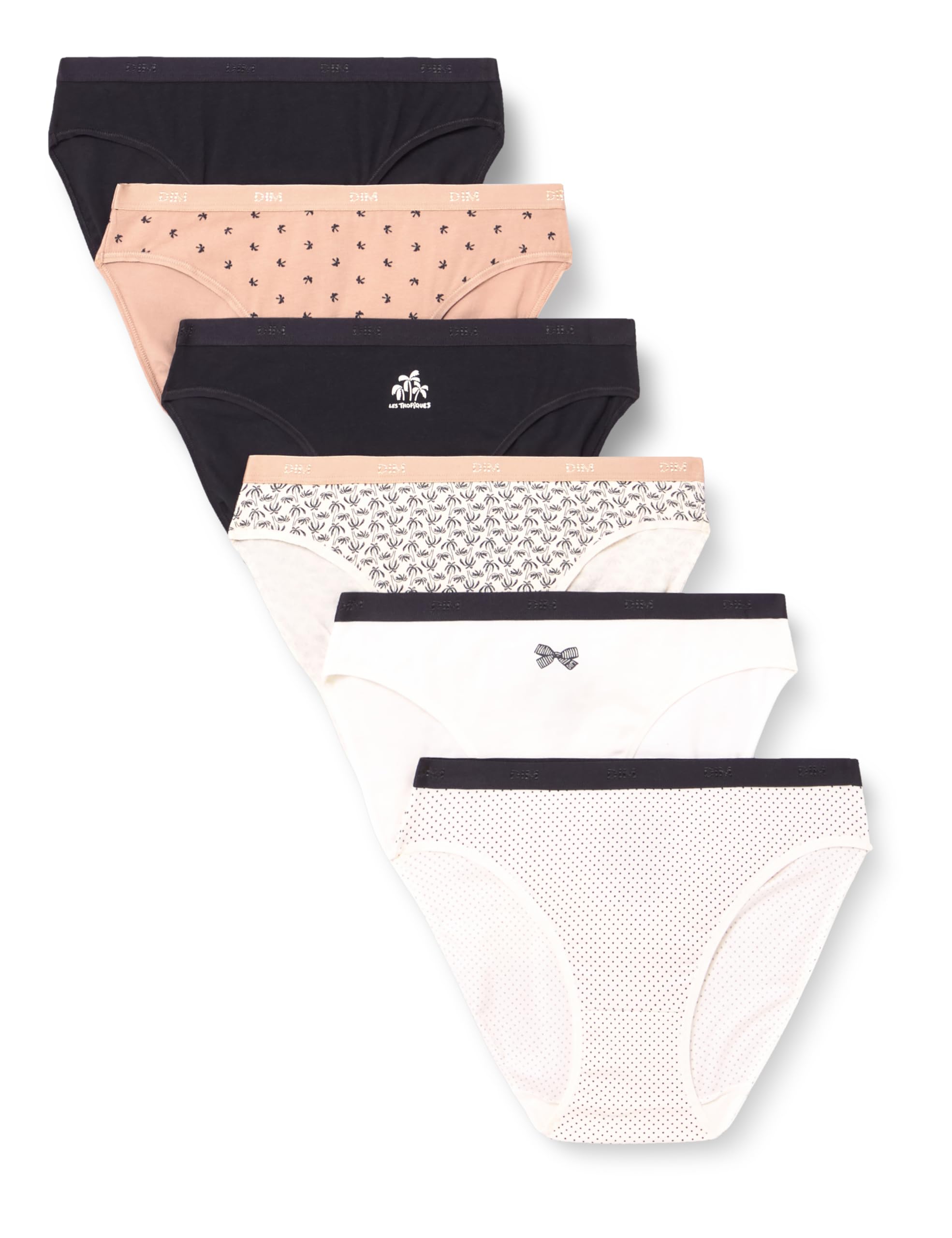 DIM Pockets Slip Donna x6 Cotone Multicolore