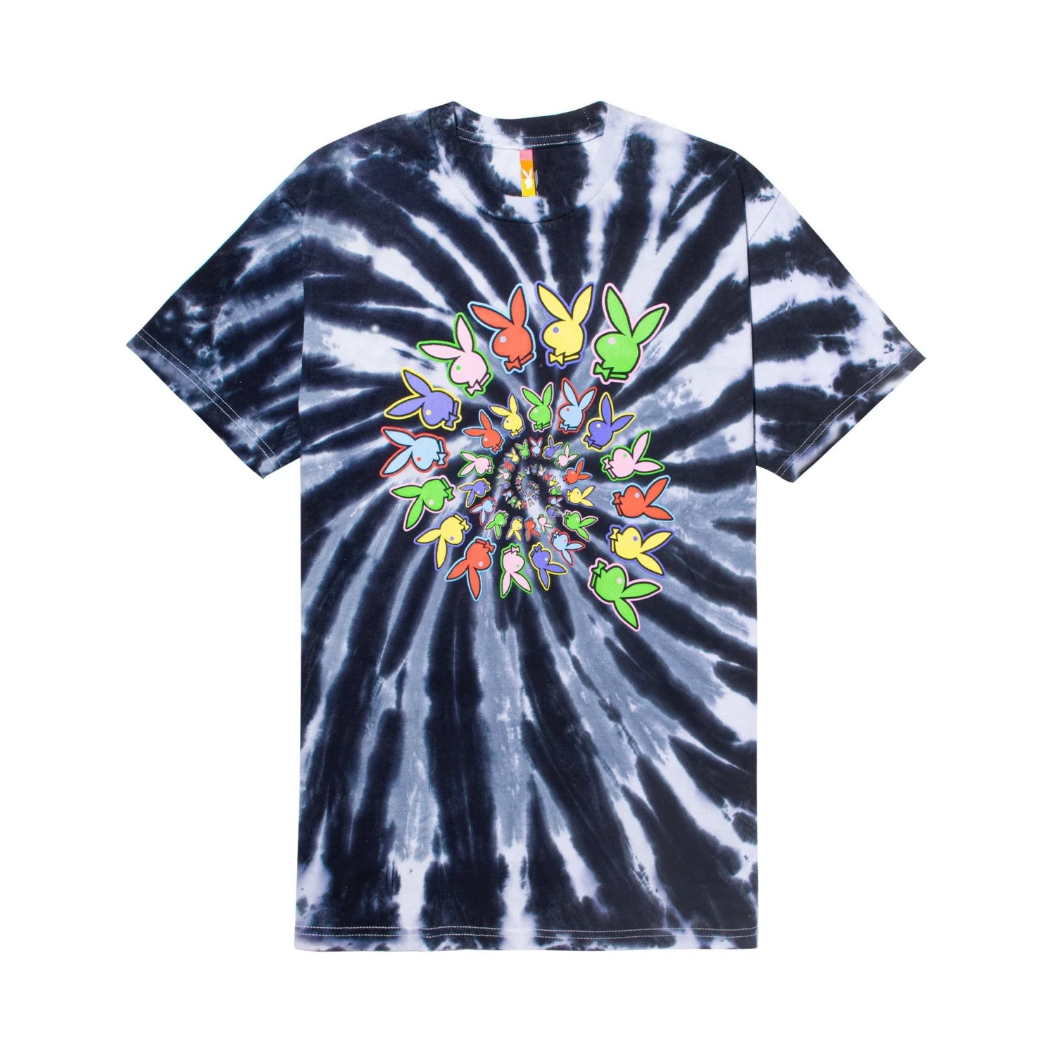 Playboy x Color Bars Spiral Tie-Dye t-shirt tie-dye grigia