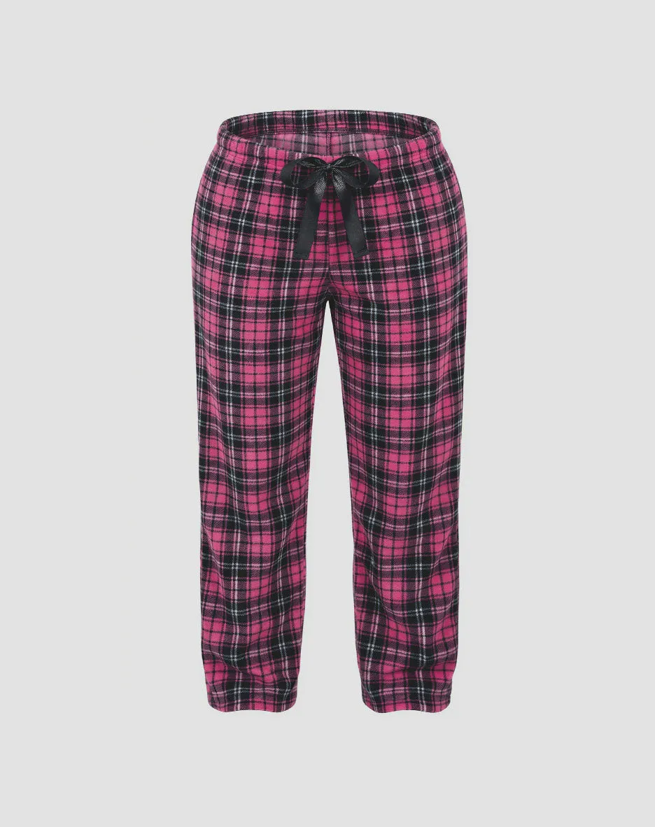 René Rofé pantaloni pigiama pile 2 pezzi cani fiocchi