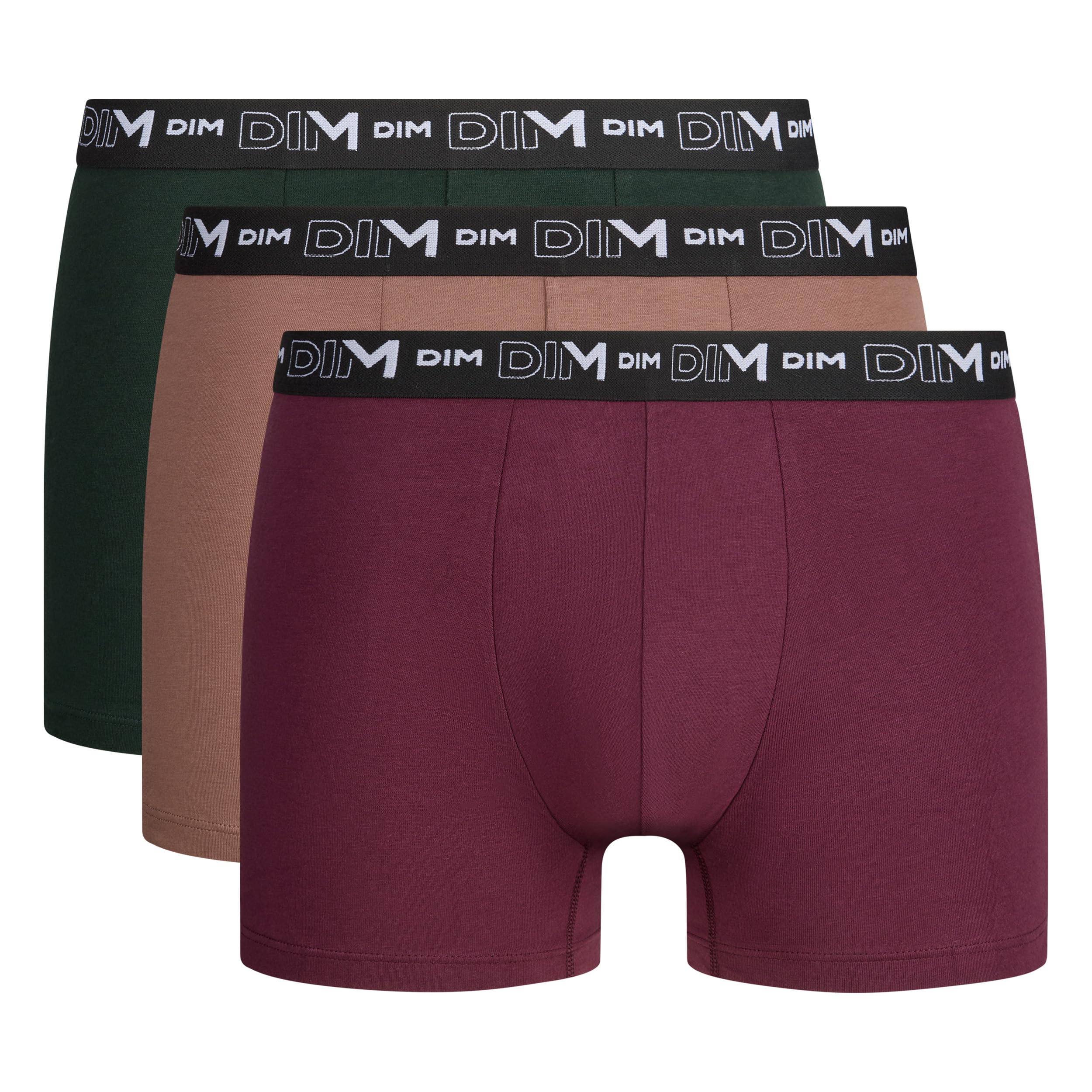 DIM Stretch Boxer Uomo x3 Fico Verde Ecru L