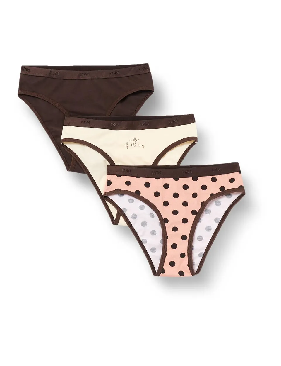 DIM Les Pockets Girl mutandine cotone 10 anni x3 colorate