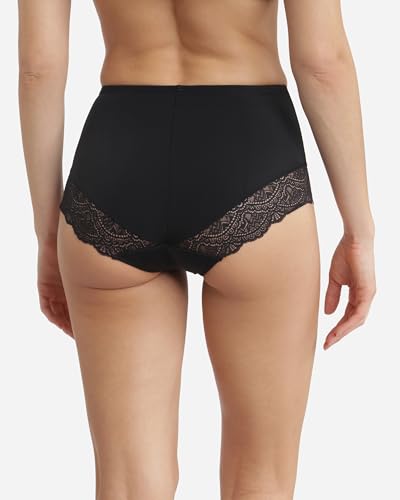 DIM Ecodim slip vita alta XXS nero pizzo ventre piatto