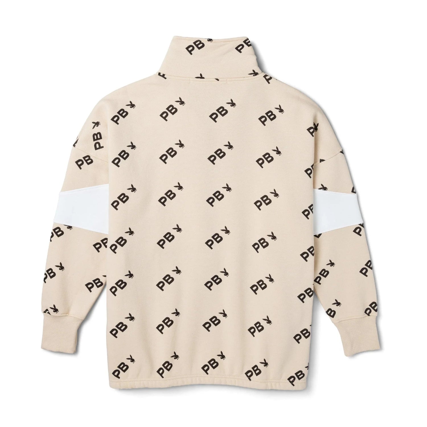Playboy Color Block felpa zip Stone stampa logo