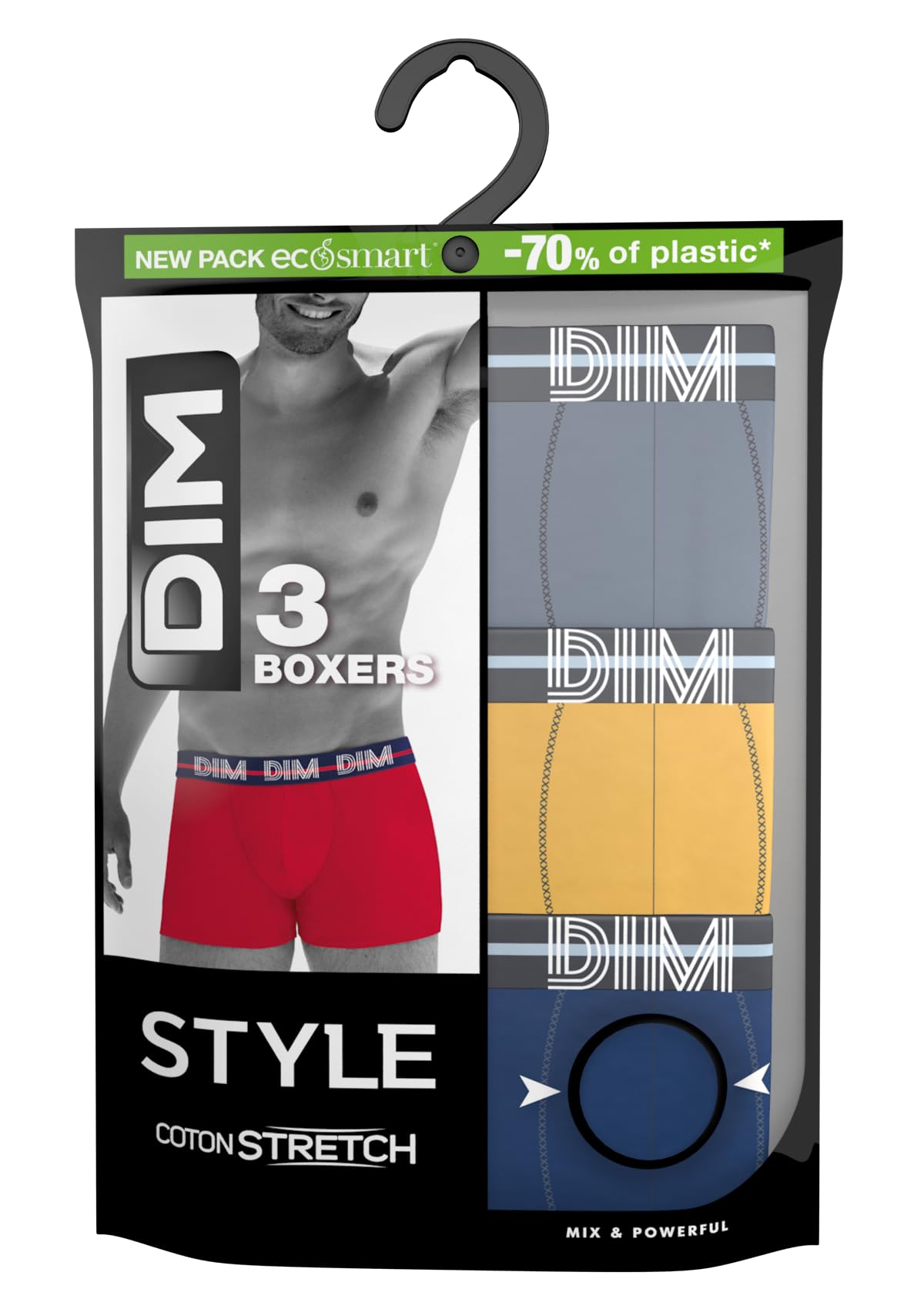 Dim Mix & Powerful boxer uomo L cotone x3 elastico logo