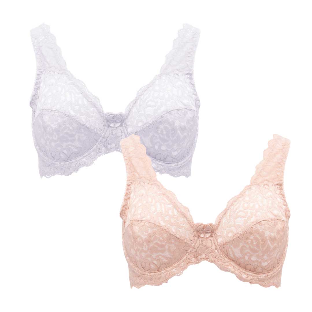 René Rofé Stretch Lace Reggiseno Non Imbottito 2 Pezzi 36B Nero