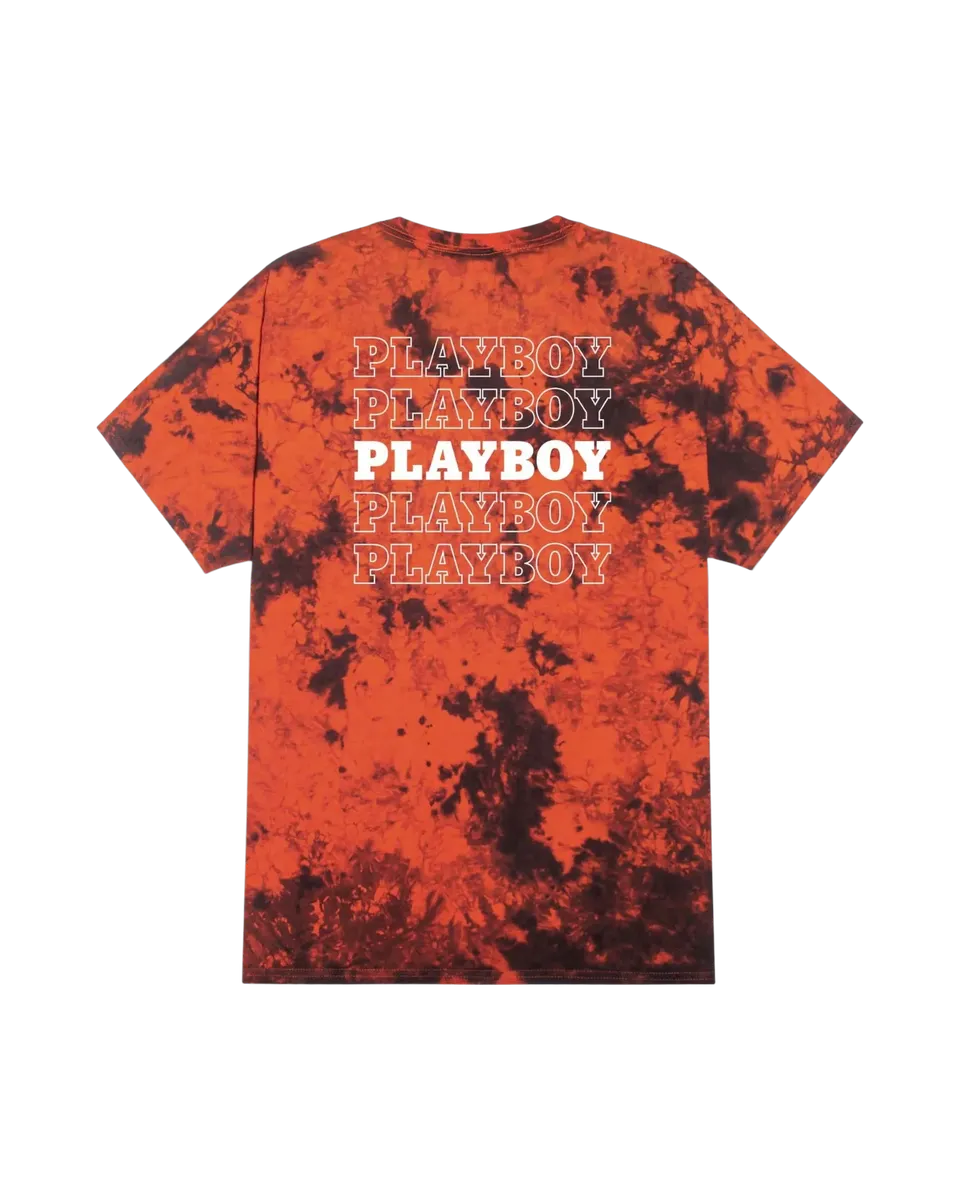 Playboy Repeating Masthead t-shirt tie dye arancione