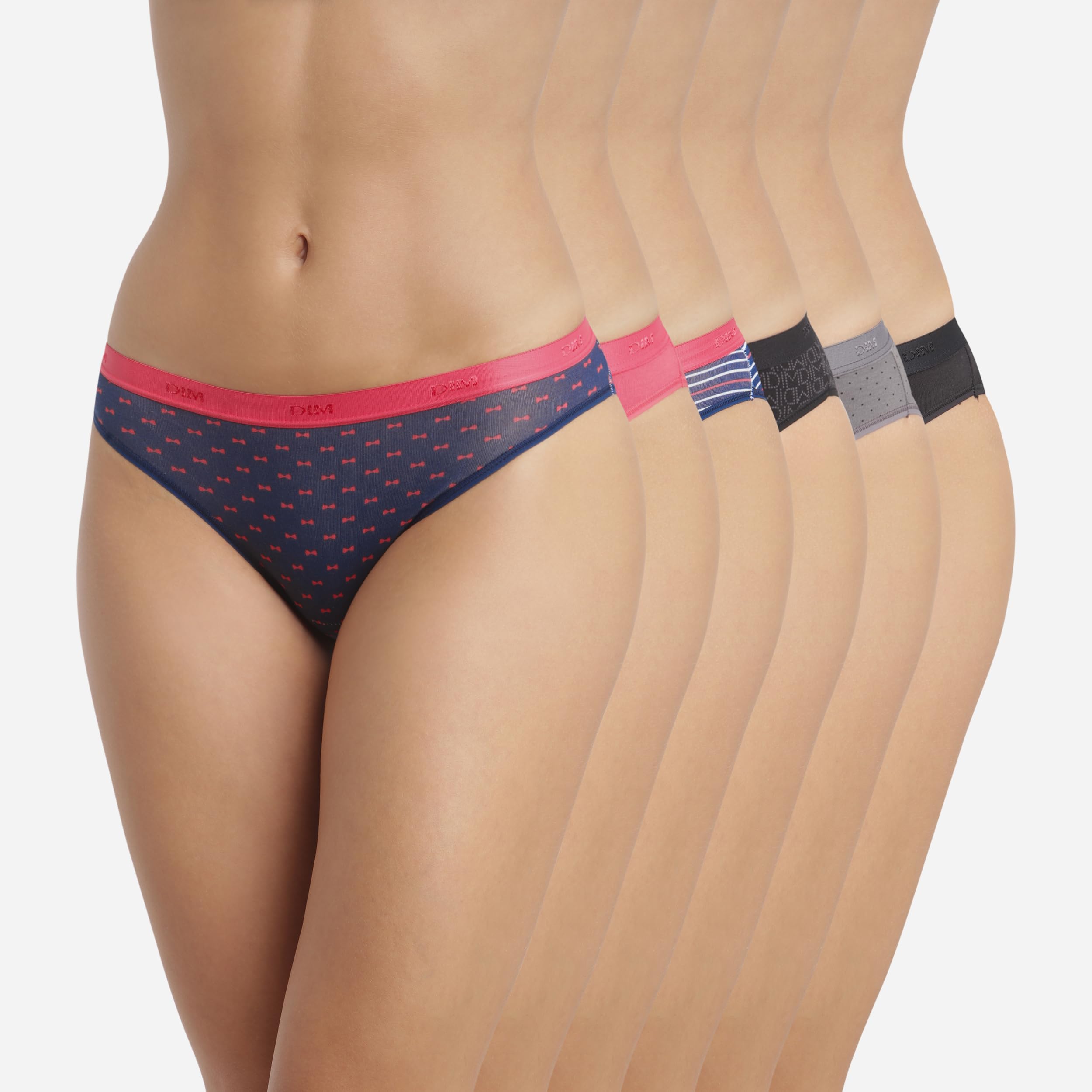 DIM Pockets Slip Donna x6 Cotone Multicolore