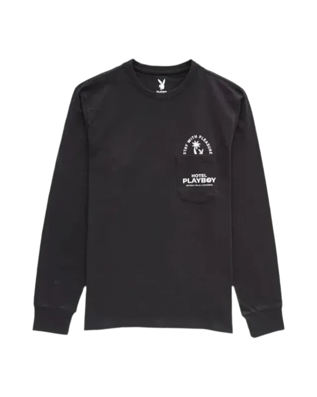 Playboy Hotel Maglia manica lunga bianca cotone