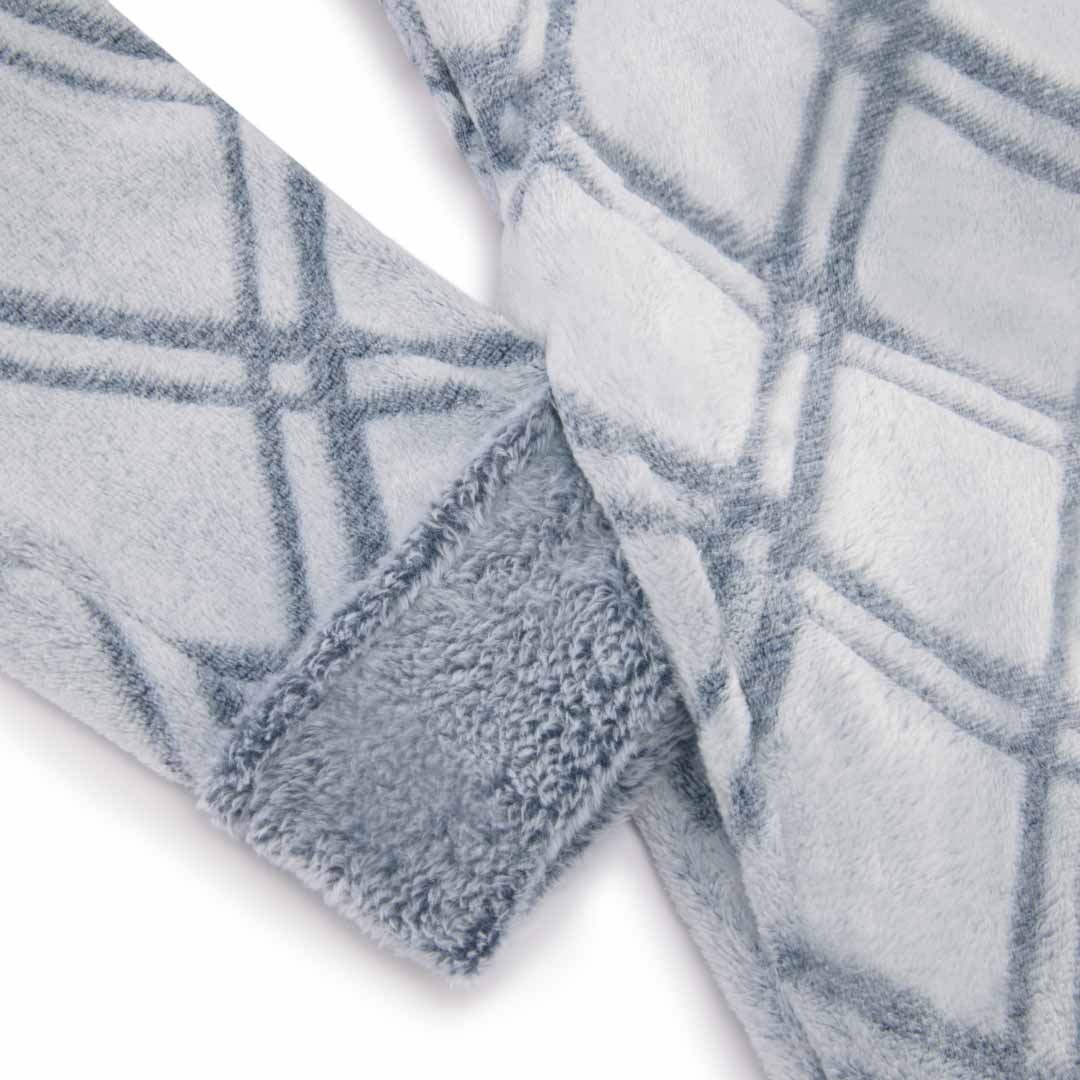 René Rofé Fleece Vestaglia Pile M Grigia Lunga Calda