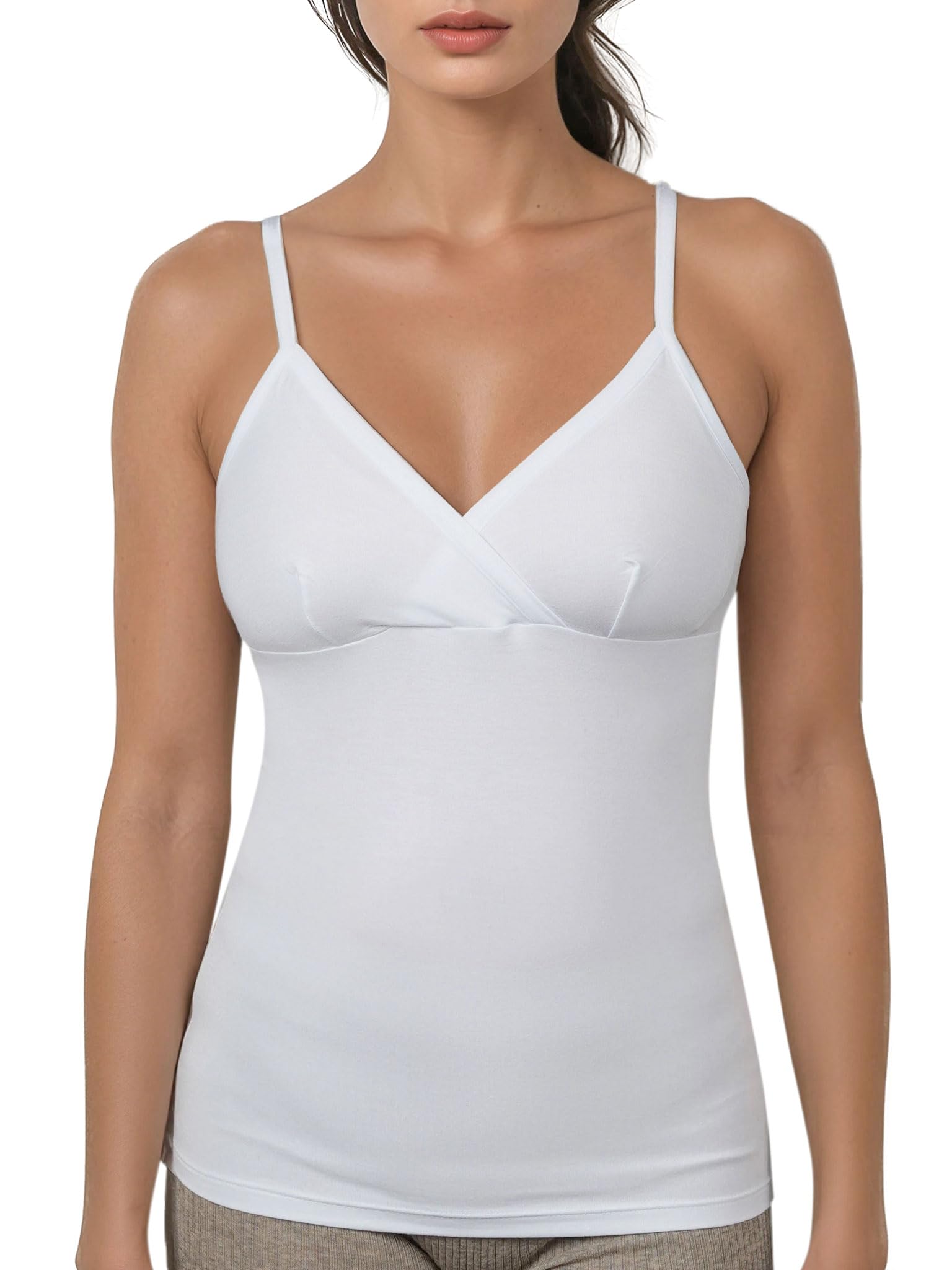 Egi 1133 canotta donna scollo a V micromodal spalla stretta