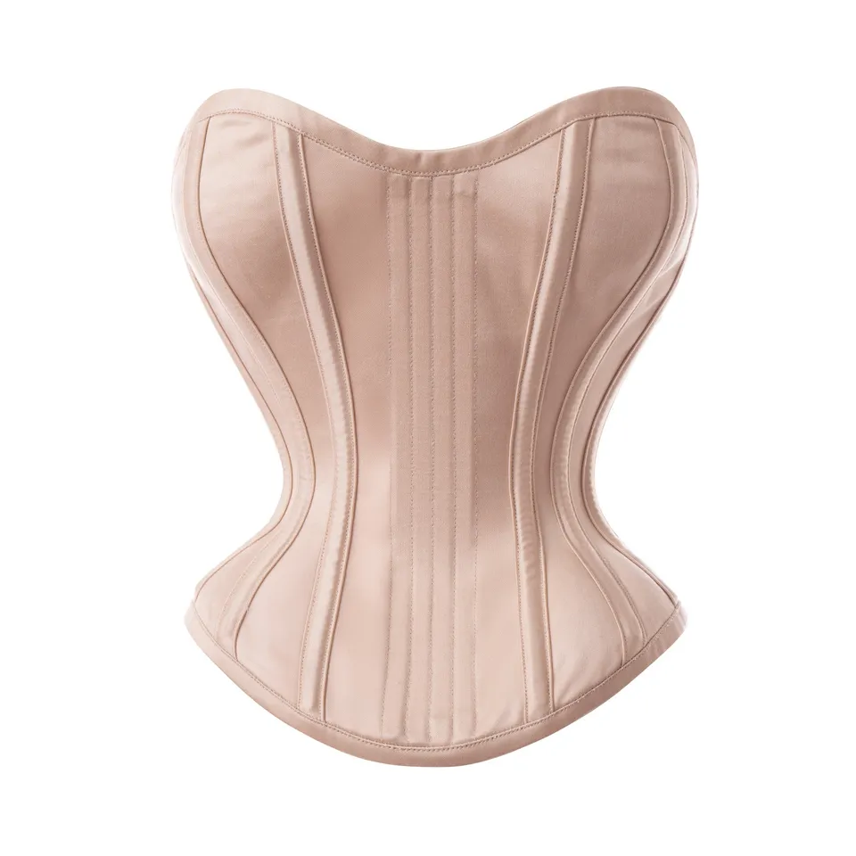 Lorenzo Seghezzi Overbust corsetto coppato nero busk