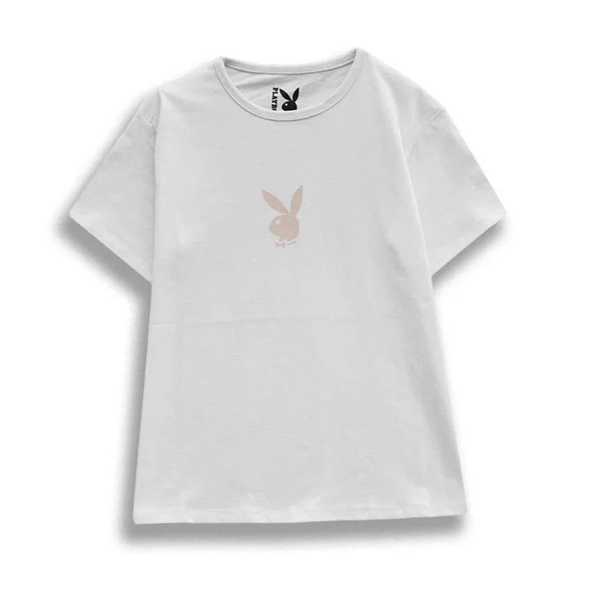 Playboy Wanted Bunny t-shirt donna bianca cotone