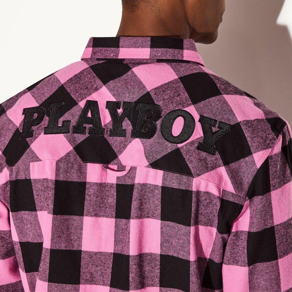 Playboy Flanella Camicia Uomo M rosa cotone morbido