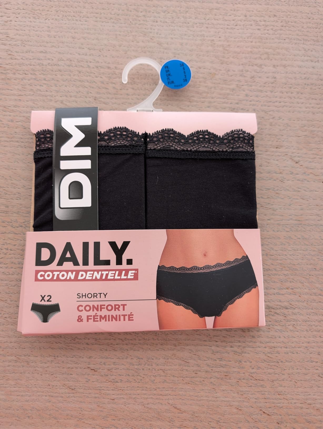 DIM Daily Cotone Pizzo shorty donna set 2 pezzi traspirante