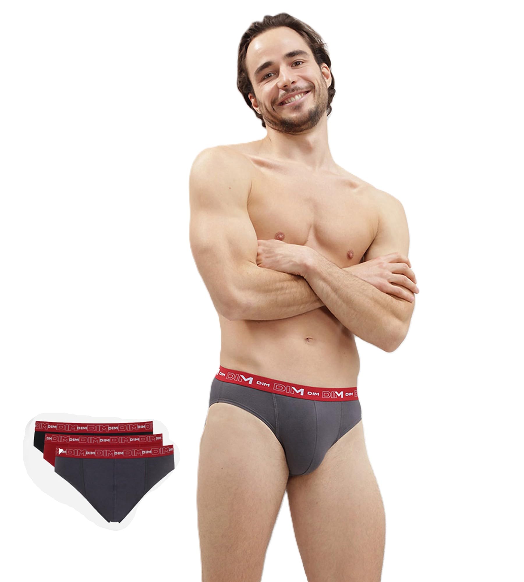 DIM Slip Uomo cotone elasticizzato x3 sostegno ottimale