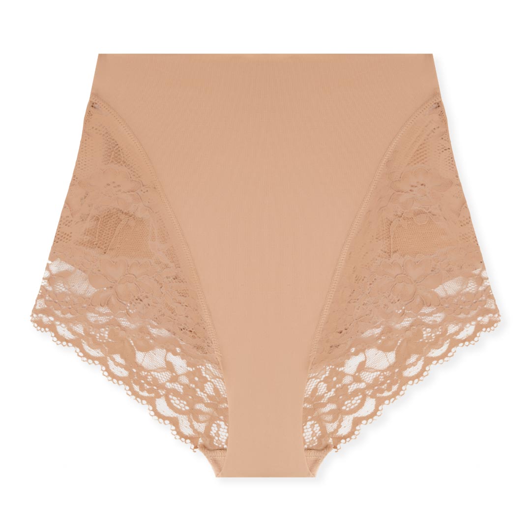René Rofé Shaping Slip Vita Alta Pizzo 3 Pezzi Nero