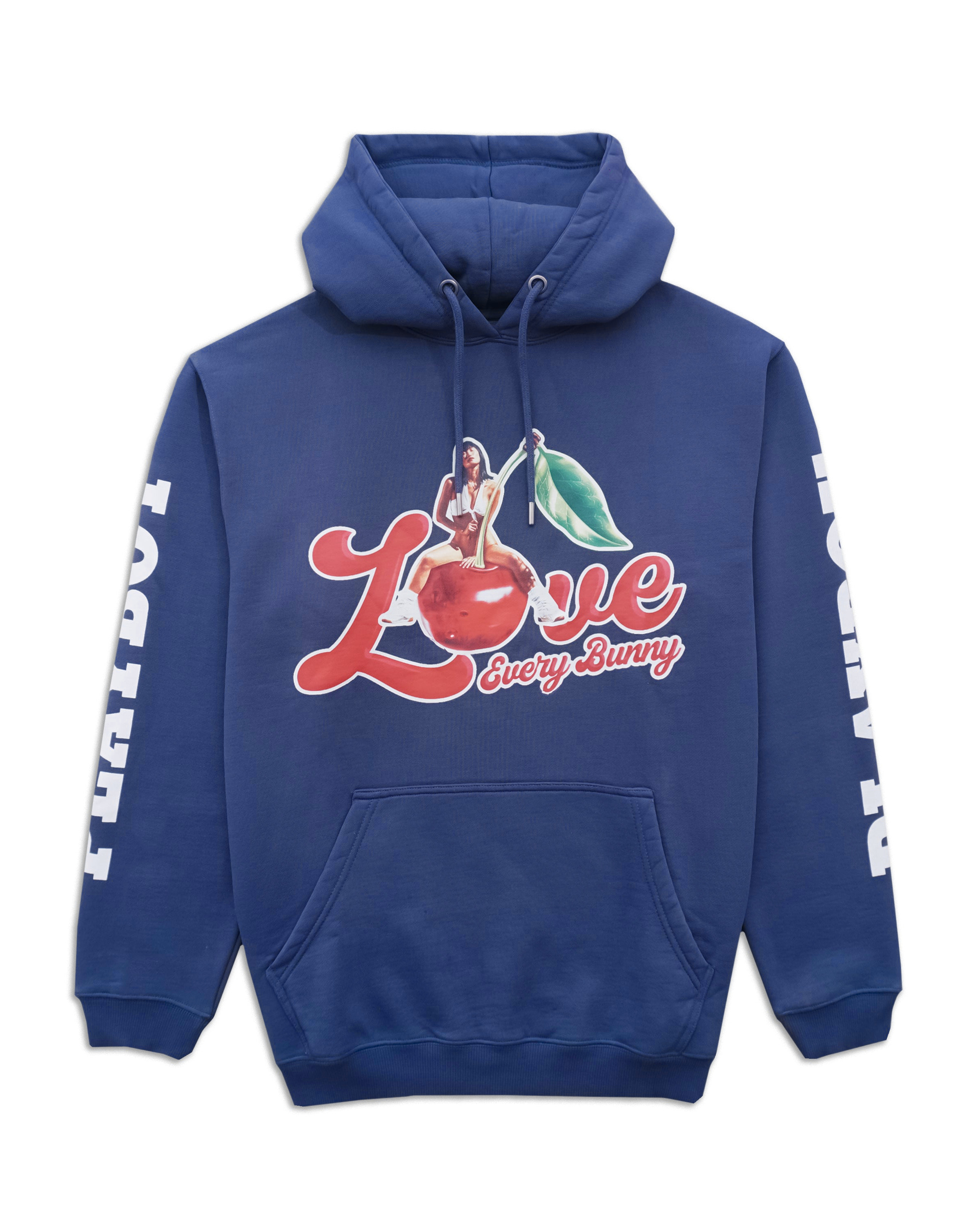 Playboy Cherry Hoodie felpa con cappuccio indigo cotone