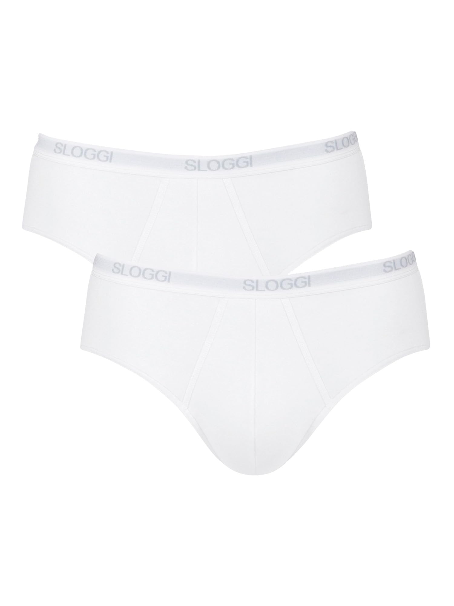 Sloggi Basic Midi slip uomo 2 pezzi bianco cotone