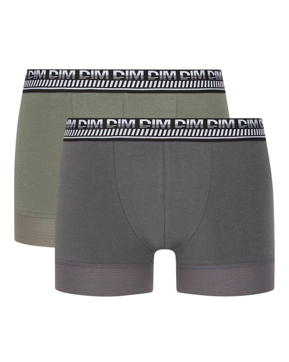 DIM Stay And Fit Boxer Uomo x2 Neri Cotone 3D Flex