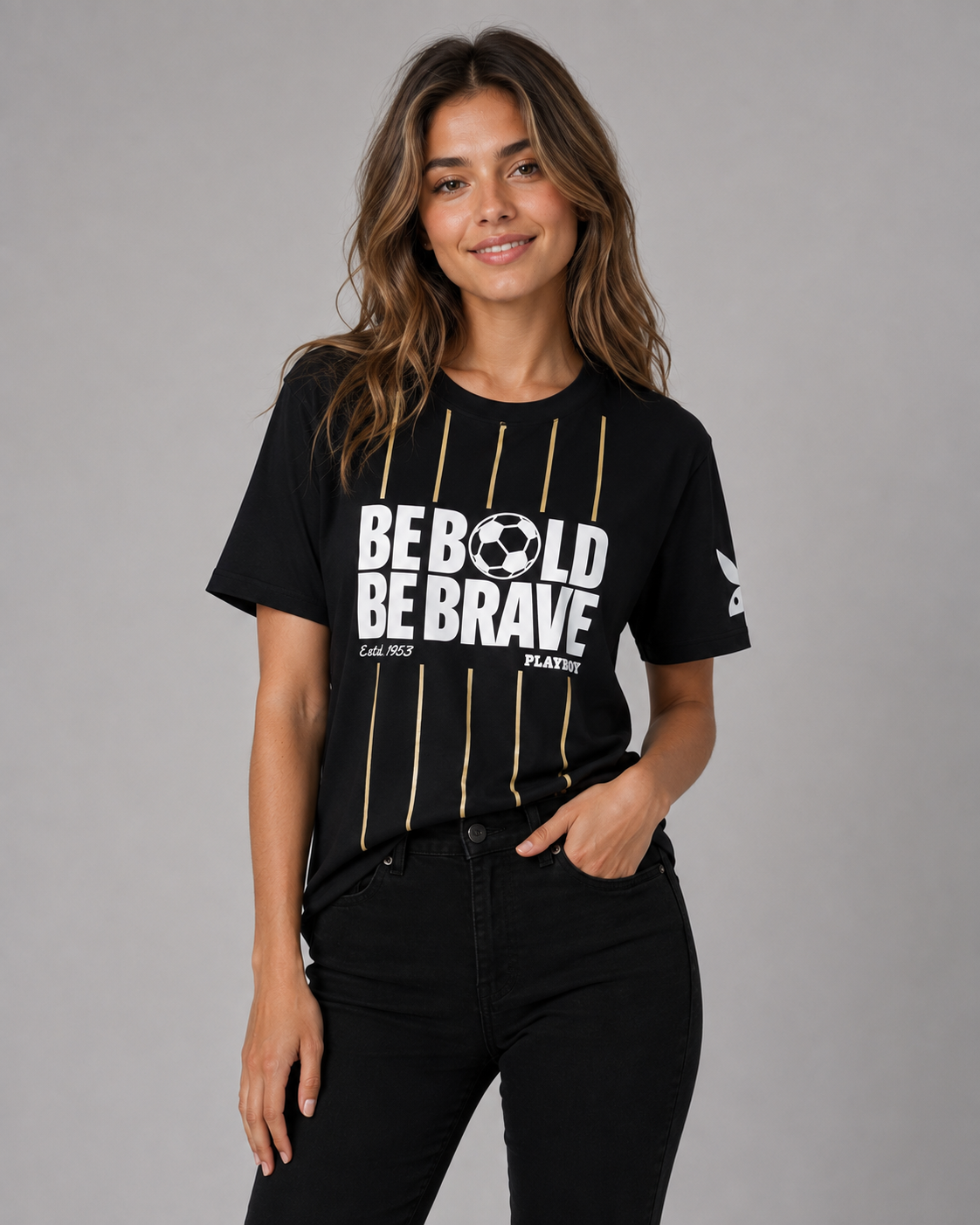 Playboy Be Bold Be Brave Jersey maglia bianca poliestere