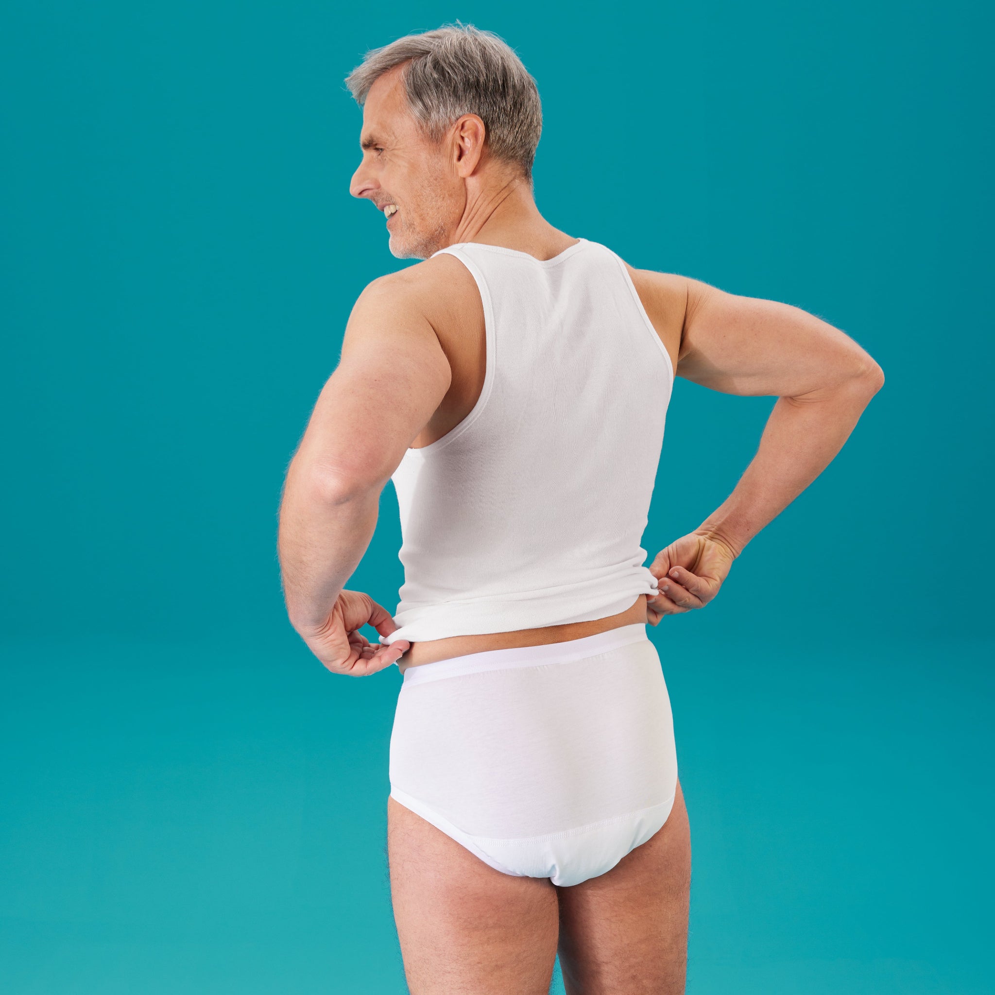 Suprima 1242 slip incontinenza uomo bianco cotone